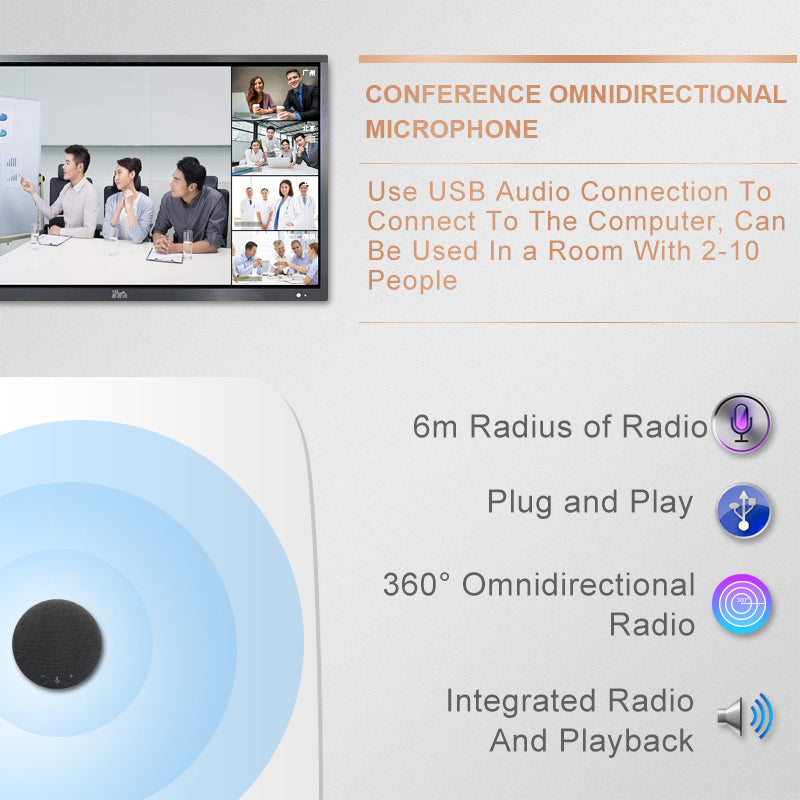 YSX™ All in One Conference Kits(Fixed Camera +  Wireless OminidirectionaL Microphone)  YSX-EC19