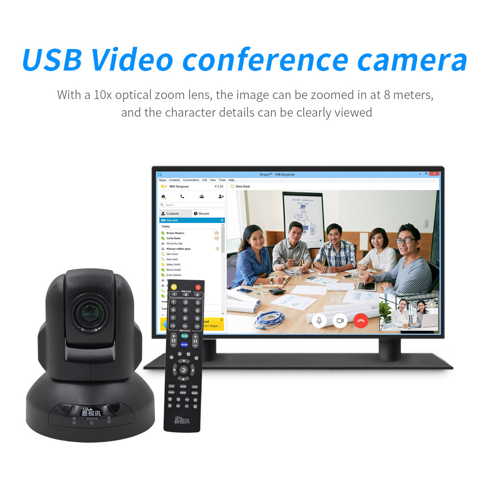 YSX™ 10x Optical Zoom Lens/USB HD Video Conference Camera Business Network Remote Conference Equipment YSX-580D