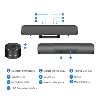 YSX™ Conference Speakerphone (5.8G Wireless Receiver) YSX-ENT993S