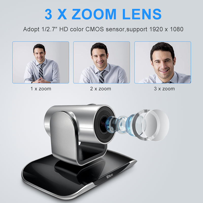 YSX™ 1080p / 3X Optical Zoom Lens HD PTZ Video Conference Camera YSX-EA200