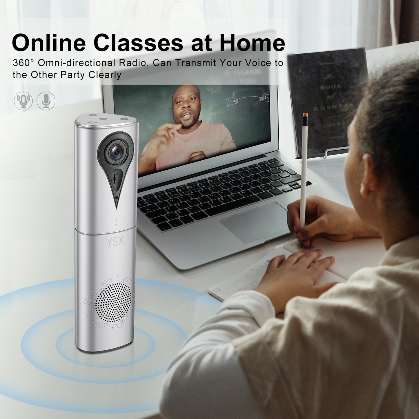 YSX™ All in One Video Conference Camera Built in Speakerphone and Microphone YSX-K8