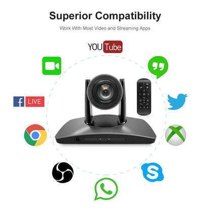 YSX™ 20X Optical Zoom Lens/ USB SDI DVI Port/ HD Face Tracking Video Conference Camera YSX-EGT20G