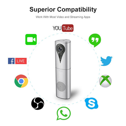 YSX™ All in One Video Conference Camera Built in Speakerphone and Microphone YSX-K8