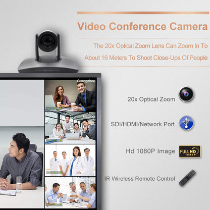 YSX™ 20X Optical Zoom Lens / SB/3G SDI/HDMI / PTZ HD Video Conference Camera YSX-EGT12X